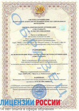 Образец разрешение Новодвинск Сертификат ISO 50001